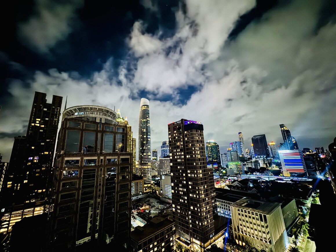 The Speakeasy Rooftop Bar night view